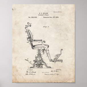 Poster Improvement In Dentist's Chairs Patent - Old Look