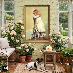 Poster In Disgrace by Charles Burton Barber, Vintage Art
