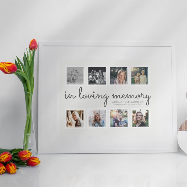 Poster In Love Memory Photo Collage de photos Keepsaké Ho (Créateur téléchargé)