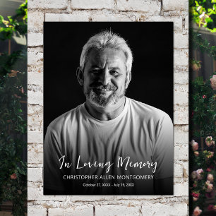 Poster In Love Memory Photo Funérailles commémoratives