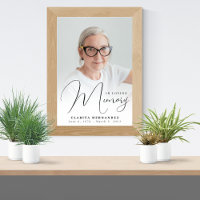 In Love Memory Script Élégant Photo Funeral