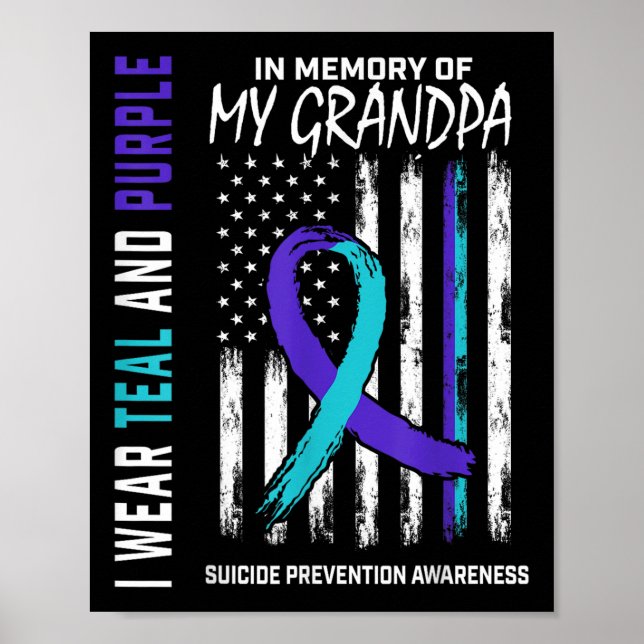 Poster In Memory Grandpa Suicide Awareness Prevention Ame (Devant)