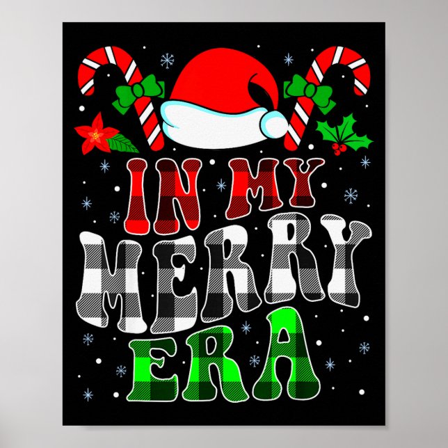Poster In My Merry Era Family Matching Cute Groovy Merry  (Devant)