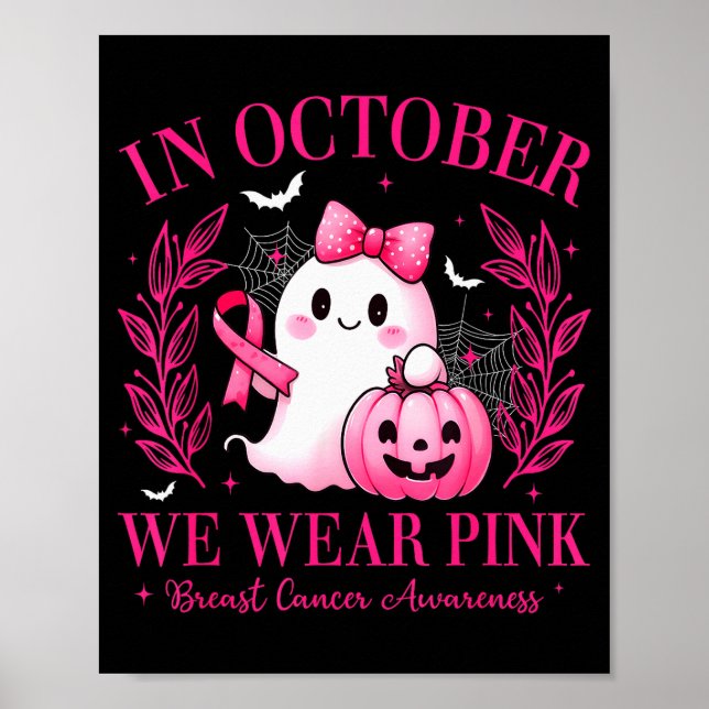 Poster In October We Wear Nk Breast Cancer Awareness Nk G (Devant)