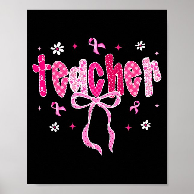 Poster In October We Wear Nk Breast Cancer Awareness Teac (Devant)