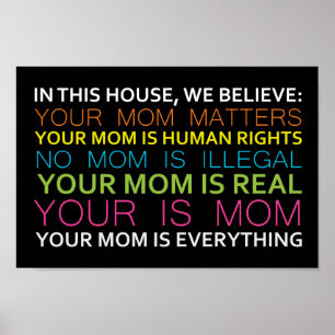 Poster In this house we believe in yard sign meme