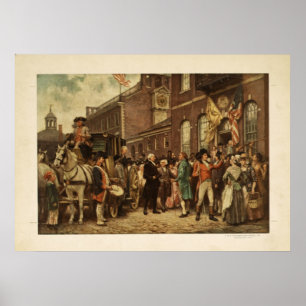 Poster Inauguration de George Washington à Philadelphie