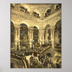 Poster Inauguration du théatre de l'opéra à Paris, Fra