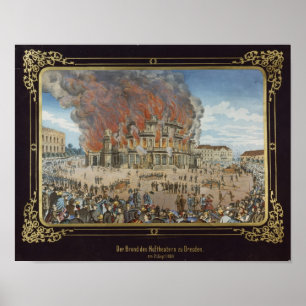 Poster Incendie au Théâtre Royal de Dresde