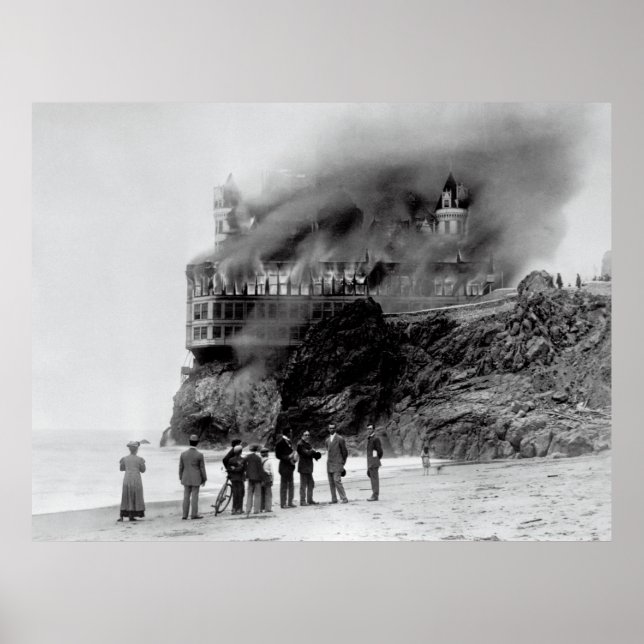 POSTER INCENDIE HISTORIQUE DE LA MAISON CLIFF À POINT LOB (Devant)
