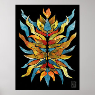 Poster Incendie intérieur