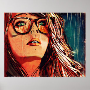 Poster Incendie pluie