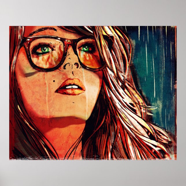 Poster Incendie pluie (Devant)