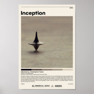 Poster Inception Christopher Nolan Minimaliste Vint Film