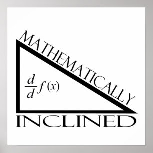 Poster incliné mathématique