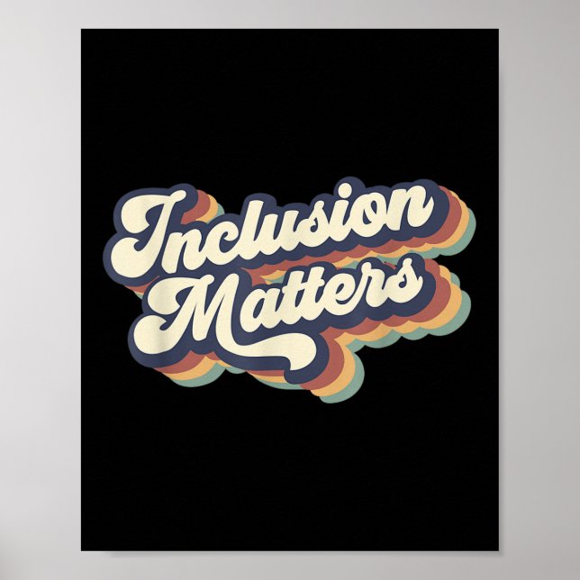 Poster Inclusion S Retro Enseignante De L'Éducation Spéci (Devant)