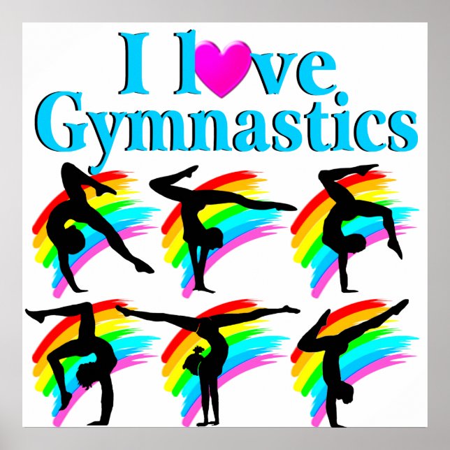 POSTER INCONTOURNABLE J'AIME LA GYMNASTIQUE (Devant)