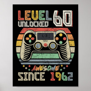 Poster Incroyable depuis 1962 Niveau 60 débloqué 60e anni