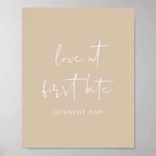 Poster INDE Bohemian Earth Toned Beige Dessert Bar