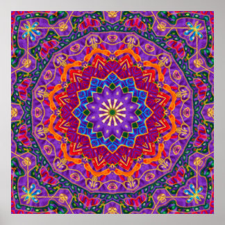 Poster Inde brillante Mandala