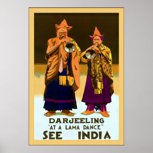 Poster Inde ~ Darjeeling ~ Vintage voyage