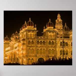 Poster INDE, Karnataka, Mysore : Palais du Majaraja (b.
