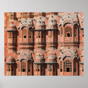 Poster INDE, Rajasthan, Jaipur : Hawa Mahal (Palais de la