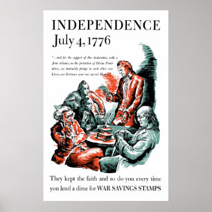 Poster Indépendance 4 juillet 1776