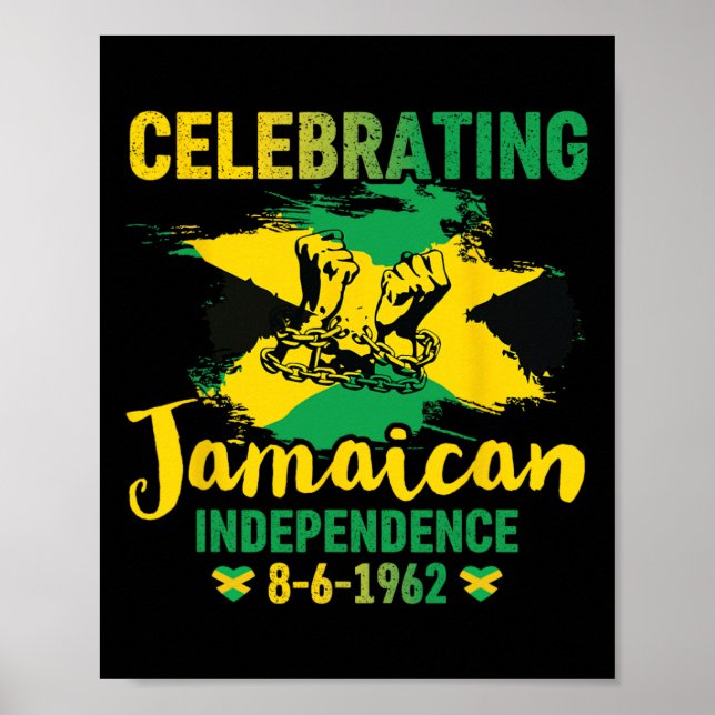 Poster Indépendance de la Jamaïque 8-6-1962 Fière Jamaïqu (Devant)