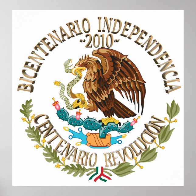 Poster Indépendance/révolution mexicaine 2010 (Devant)