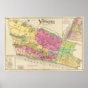 Poster Index carte Yonkers atlas