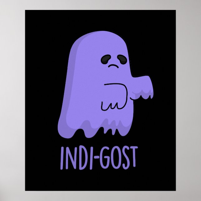 Poster Indi-gost Funny Halloween Indigo jeu d'enfant noir (Devant)