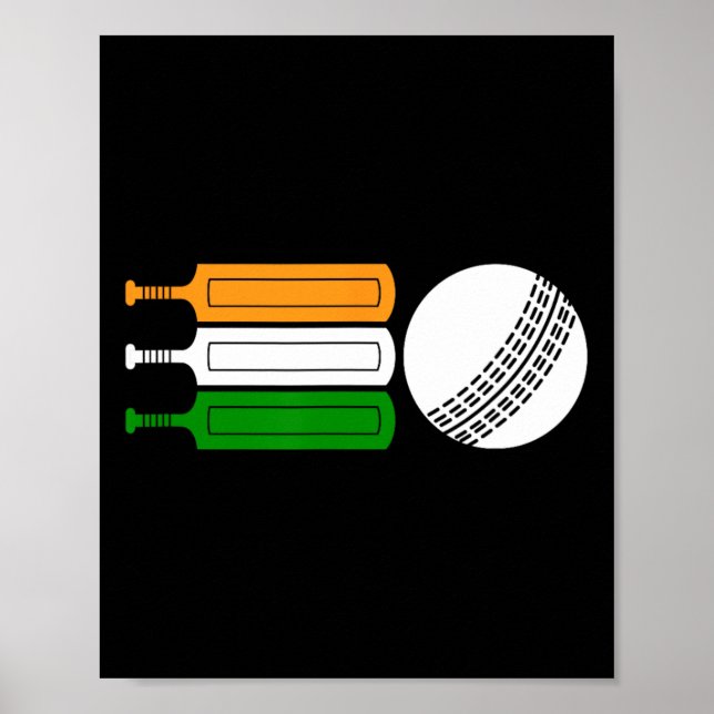 Poster India Cricket Player Ll Indian Flag Cricket Team  (Devant)