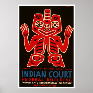 Poster Indian Blanket SF Expo 1939 WPA