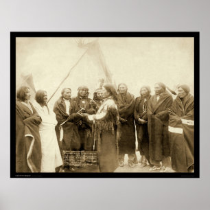 Poster Indian Chiefs with General Miles SD 1891