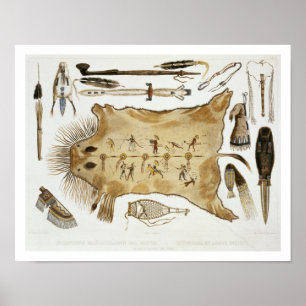 Poster Indian Utensils and Arms, plate 21 from Volume 2 o