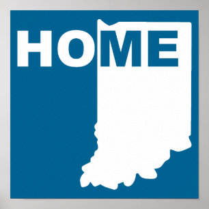 Poster Indiana Home Loin De L'Affiche D'État