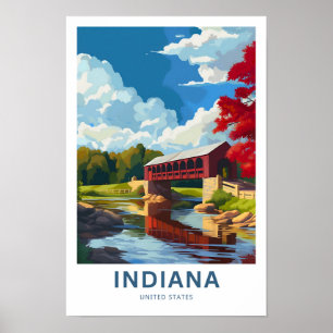 Poster Indiana United States Travel Print