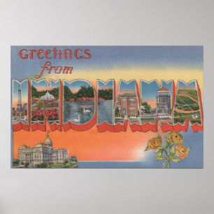 Poster IndianaGrandes lettres ScènesIndiana