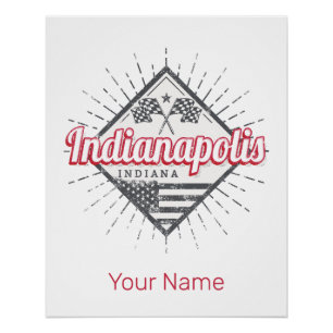 Poster Indianapolis City Indiana États-Unis États-Unis