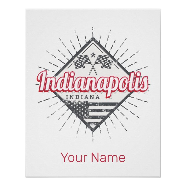 Poster Indianapolis City Indiana États-Unis États-Unis (Devant)