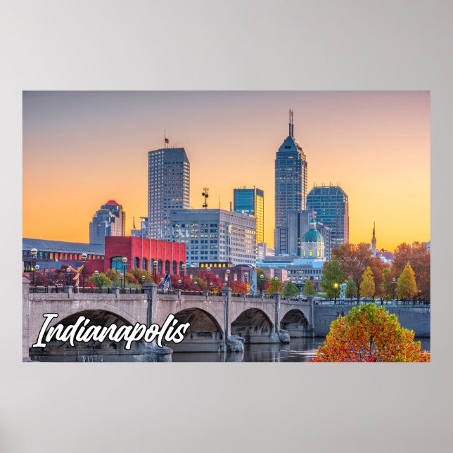Poster Indianapolis, Indiana, États-Unis (Devant)