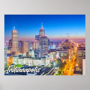 Poster Indianapolis, Indiana, États-Unis