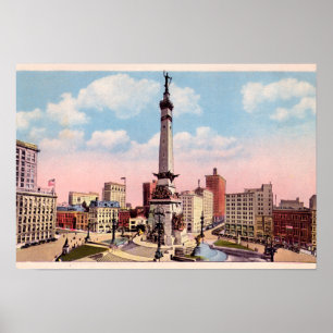 Poster Indianapolis, Indiana Monument Circle