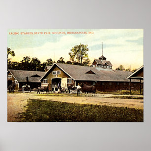 Poster Indianapolis, Indiana State Fair Stables 1915