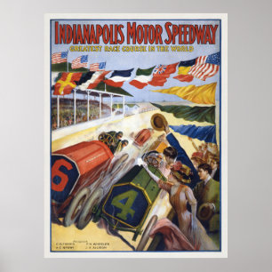 Poster Indianapolis Motor Speedway Vintage 