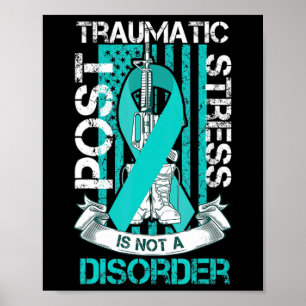 Poster Indicateur De Stress Traumatique turquoise Post-Ru