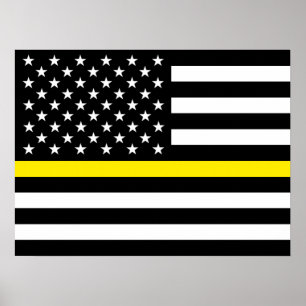 Poster Indicateur Dispatchers de ligne jaune mince