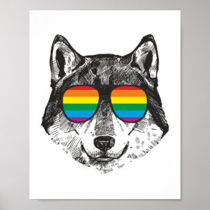 Poster Indicateur Gay pride Lgbt WOLF PRIDE