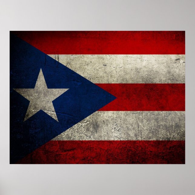 Poster Indicateur Porto Rico Vintage personnalisé (Devant)